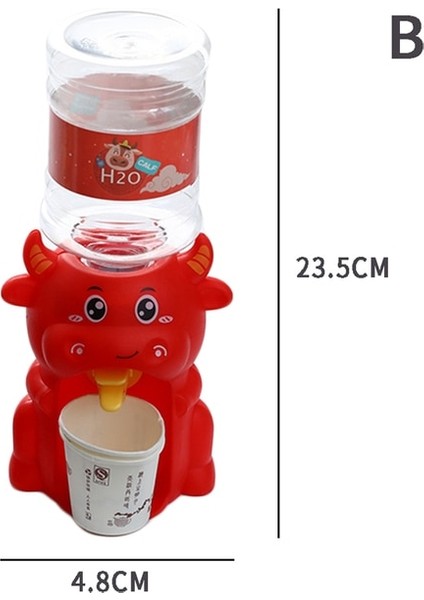 B 23.5 Cm/18.7 cm Sevimli Soğuk/sıcak Su Suyu Süt Içme Çeşmesi Mini Su Sebili Çocuklar Çocuklar Için Hediye Karikatür Mutfak Oyuncak (Yurt Dışından)