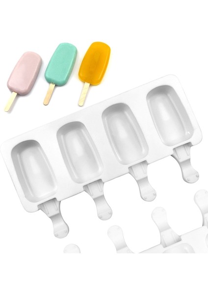 4 Delikli Büyük 4/8 Delik Buz Kalıbı Buz Küpü Tepsi Silikon Dondurma Kalıbı Kek Kalıbı Tatlı Dıy Mutfak Gereçleri Aksesuarları Kalıp Helado (Yurt Dışından)