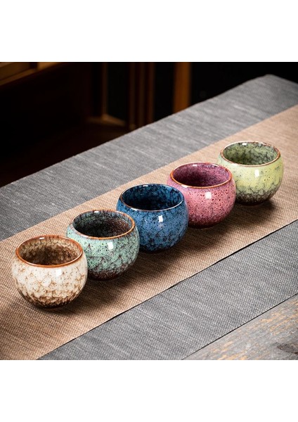 Açık Sarı Seramik Çay Bardağı Arapça Espresso Kahve Fincanı Çin Kung Fu Şeffaf Çay Su Bardakları Setleri Japon Çay Servisi (Yurt Dışından)