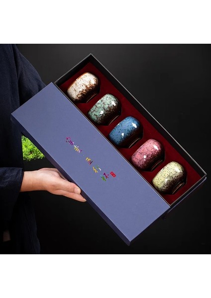 Açık Sarı Seramik Çay Bardağı Arapça Espresso Kahve Fincanı Çin Kung Fu Şeffaf Çay Su Bardakları Setleri Japon Çay Servisi (Yurt Dışından)