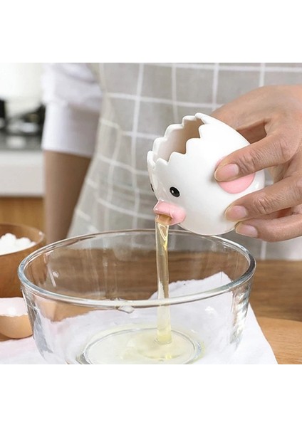 Pembe Creatieve Karikatür Kip Eigeel Beyaz Ayırıcı Keramiek Keramische Karikatür Kuiken Ei Ayırıcı Eetkamer Koken Keuken Gadget (Yurt Dışından) fiyatları