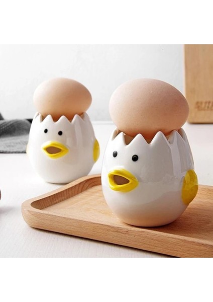 Pembe Creatieve Karikatür Kip Eigeel Beyaz Ayırıcı Keramiek Keramische Karikatür Kuiken Ei Ayırıcı Eetkamer Koken Keuken Gadget (Yurt Dışından) indirimleri