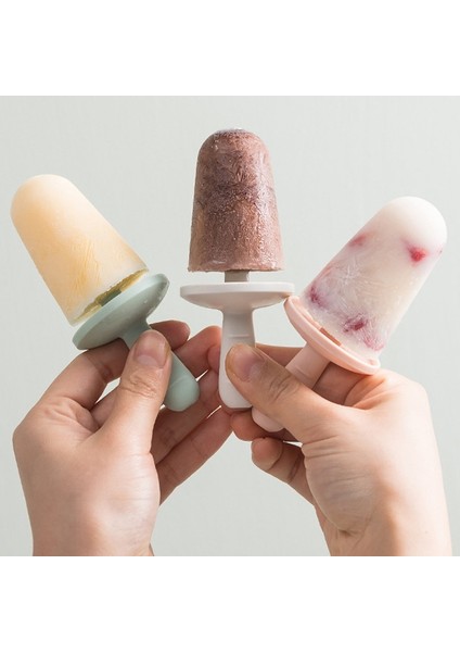 Yeşil Ev Popsicle Kalıp Seti 4 Parça Ev Yapımı Silikon Buzlu Şeker Makinesi Kolay Bırakılan Dondurma Kalıpları Yeniden Kullanılabilir Mutfak Dıy Pop Kalıpları (Yurt Dışından)