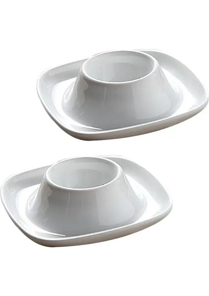 CK155-2PCS 2 Adet Seramik Yumurta Bardağı Basit Kahvaltı Tutucu Ev Standı Raf Mutfak Restoran (Beyaz) Yumurta Alet Pişirme Aksesuarları (Yurt Dışından)