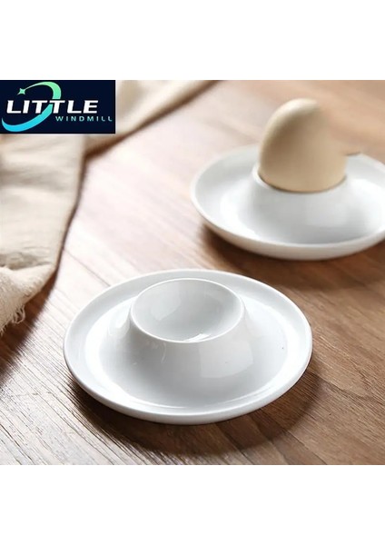 CK155-2PCS 2 Adet Seramik Yumurta Bardağı Basit Kahvaltı Tutucu Ev Standı Raf Mutfak Restoran (Beyaz) Yumurta Alet Pişirme Aksesuarları (Yurt Dışından)