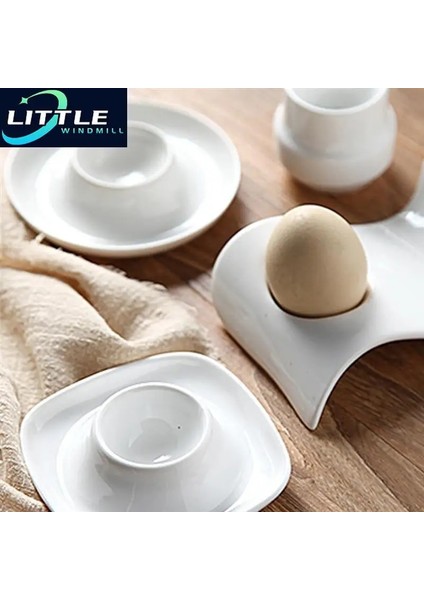 CK155-2PCS 2 Adet Seramik Yumurta Bardağı Basit Kahvaltı Tutucu Ev Standı Raf Mutfak Restoran (Beyaz) Yumurta Alet Pişirme Aksesuarları (Yurt Dışından)