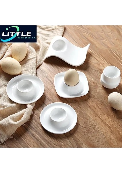 CK155-2PCS 2 Adet Seramik Yumurta Bardağı Basit Kahvaltı Tutucu Ev Standı Raf Mutfak Restoran (Beyaz) Yumurta Alet Pişirme Aksesuarları (Yurt Dışından)