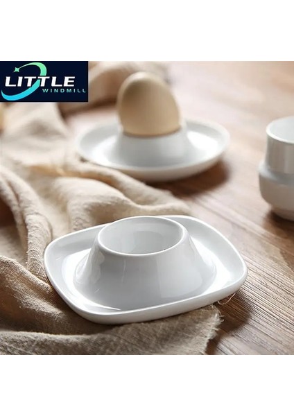 CK155-2PCS 2 Adet Seramik Yumurta Bardağı Basit Kahvaltı Tutucu Ev Standı Raf Mutfak Restoran (Beyaz) Yumurta Alet Pişirme Aksesuarları (Yurt Dışından)