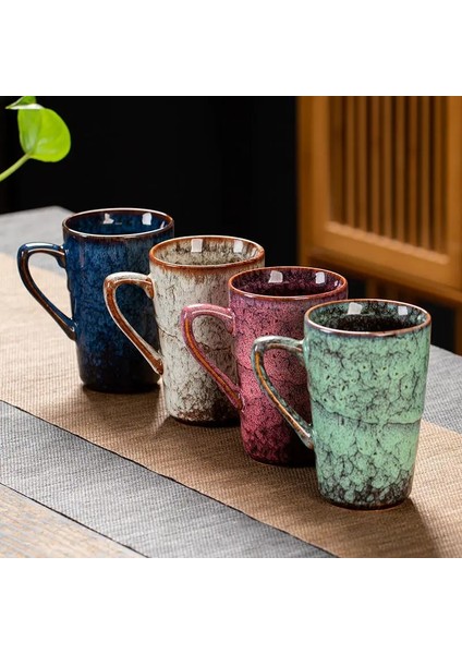 09 200/260 ml Büyük Kahve Kupa Seramik Çay Fincanı Porselen Su Expresso Fincan Çin Kung Fu Drinkweare Saplı (Yurt Dışından)