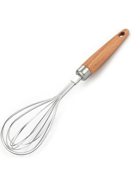 Çok Paslanmaz Çelik Yumurta Çırpıcı El Mikseri Çok Fonksiyonlu Kek Karıştırma Çırpma Frother Ahşap Saplı Mutfak Alet Pişirme Malzemesi (Yurt Dışından)