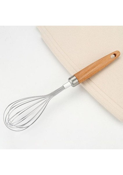 Çok Paslanmaz Çelik Yumurta Çırpıcı El Mikseri Çok Fonksiyonlu Kek Karıştırma Çırpma Frother Ahşap Saplı Mutfak Alet Pişirme Malzemesi (Yurt Dışından)