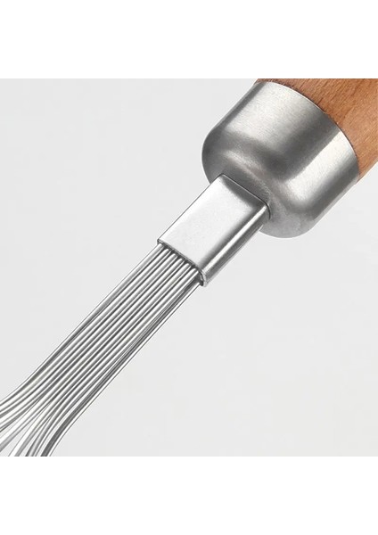 Çok Paslanmaz Çelik Yumurta Çırpıcı El Mikseri Çok Fonksiyonlu Kek Karıştırma Çırpma Frother Ahşap Saplı Mutfak Alet Pişirme Malzemesi (Yurt Dışından)