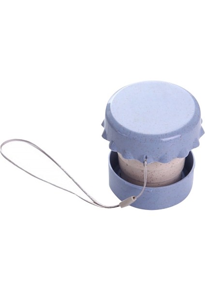B 130ML Katlanır Bardak Taşınabilir Buğday Samanı Seyahat Kupa 130ML Teleskopik Içme Katlanabilir Kapaklı Bardak Buğday Samanı Katlanır Bardak (Yurt Dışından)