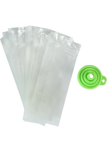 20 Torba ve 1 Huni 5.5X28 cm 20 Adet Tek Kullanımlık Buz Kalıpları Çanta Şeffaf Dondurma Çantası Meyve Smoothies Yoğurt Veya Freeze Pops Için Popsicle Kese Mutfak Aracı (Yurt Dışından) fiyatları
