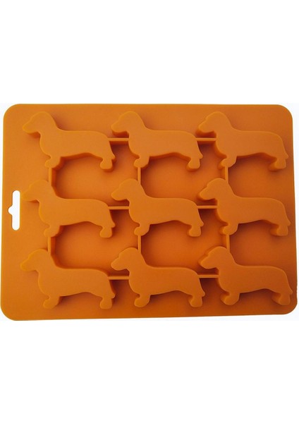 Mavi Buz Tepsisi Tatlı Kalıbı Gıda Sınıfı Esnek Isıya Dayanıklı 9 Boşluk Kolay Kalıptan Çıkarma Buz Yapma Süper Yumuşak Dachshund Köpek Şekilli P (Yurt Dışından) fırsatları