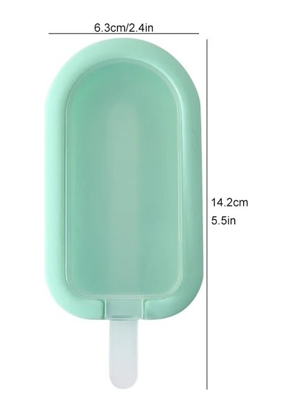 Göl Mavi Faıs Du Istiflenebilir Dondurma Kalıp Yeniden Kullanılabilir Silikon Popsicle Kalıpları Kapaklı ve Sopa Dıy Ev Yapımı Parti Buz Küpü Mutfak Aletleri (Yurt Dışından)