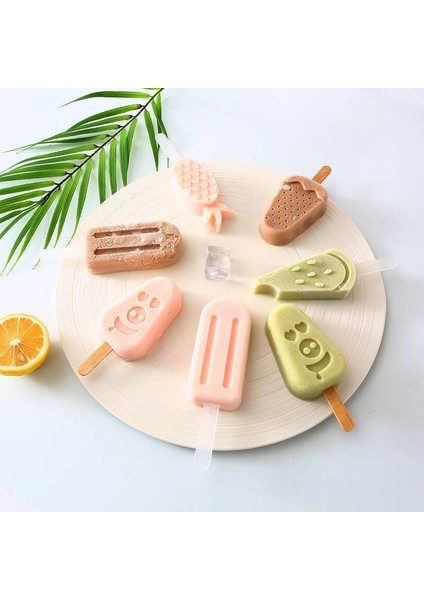 Göl Mavi Faıs Du Istiflenebilir Dondurma Kalıp Yeniden Kullanılabilir Silikon Popsicle Kalıpları Kapaklı ve Sopa Dıy Ev Yapımı Parti Buz Küpü Mutfak Aletleri (Yurt Dışından) fırsatları