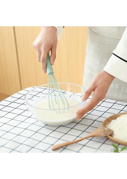 Yeşil Pratik Yumurta Çırpıcı Kolay Temizlenebilir Silikon Yumurta Çırpma Süt Karıştırma Çubuğu Şef Yardım Aracı Pp Kolu Süt Çırpıcı Mutfak Gadget (Yurt Dışından)