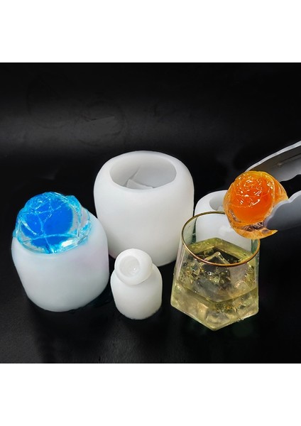 1.5 Inç Gül Çiçek Buz Küpü Silikon Kalıp Buz Topu Makinesi Dıy Çikolata Pasta Pişirme Kek Dekor Viski Kokteyller Buz Hokeyi Kalıp (Yurt Dışından) modelleri