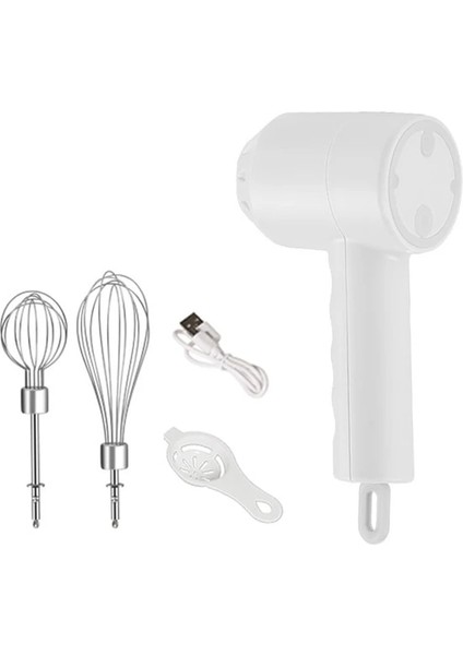Beyaz 3 Hız Elektrikli Mikser Ev Taşınabilir Gıda Blender Mutfak Yumurta Süt Köpürtücü Kek Yumurta Çırpıcı El Pişirme Yoğurma Mikseri (Yurt Dışından)
