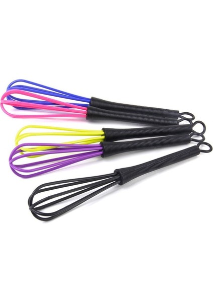 Renkli Çırpma Yumurta Mikseri Salon Boyası Balon Saç Karıştırıcı Renkli Çırpıcı Çırpma Balonu Mutfak Mini El Silikon Kuaför Kırbaç Pişirme Teli (Yurt Dışından)