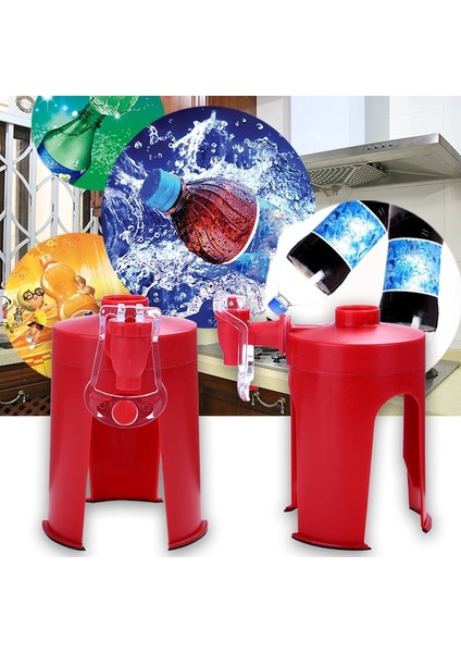 Kırmızı - 1 Yaratıcı Soda Kola Şişesi Baş Aşağı Içme Dispenseri Tasarrufu Su Içecek Dispenserleri Musluk Parti Ev Bar Mutfak Aletini Satın Alın (Yurt Dışından) indirimleri