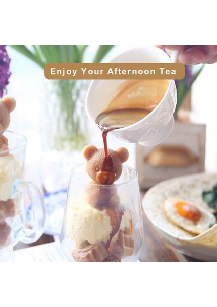 L 3D Teddy Bear Buz Kalıp Silikon Buz Yapım Makinesi Dıy Sabun Kalıp Dondurma Aracı Viski Şarap Kokteyl Kahve Suyu Kek Dekorasyon (Yurt Dışından) modelleri