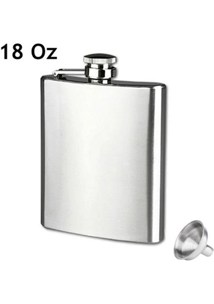 18 Oz Paslanmaz Çelik Askeri Flagon Hip Likör Şişesi Viski Alkol Cep Şarap Şişesi Hip Mataralar Drinkware Beyefendi Aksesuarları (Yurt Dışından) fiyatları