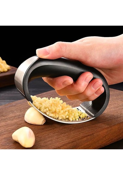 Soyucu Paslanmaz Çelik Sarımsak Presi Kırıcı Manuel Sarımsak Kıyma Doğrama Sarımsak Aracı Meyve Sebze Araçları Mutfak Aksesuarları Gadget (Yurt Dışından)