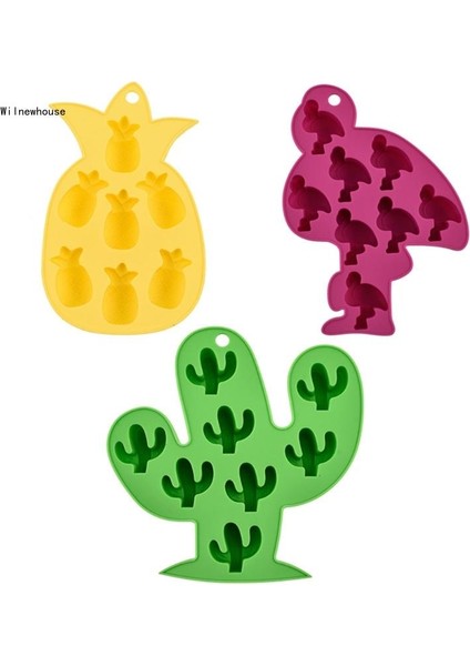 Kaktüs F63A Ananas Kaktüs Buz Küpü Makinesi Kalıp Flamingolar Buz Küpü Makinesi Fondan Kalıp Kek Çikolata Süs Silikon Kalıp (Yurt Dışından) fiyatları
