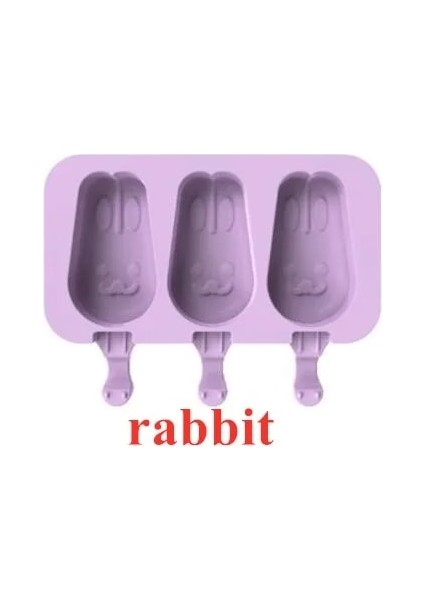 Tavşan 2 Adet Yeni Sevimli Silikon Dondurma Kalıp Popsicle Kalıpları Dıy Ev Yapımı Maker Kalıp (Yurt Dışından)