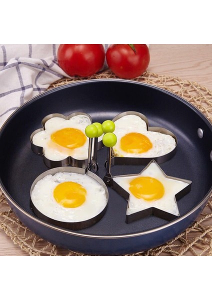 Yeşil 1 Adet 5 Şekiller Paslanmaz Çelik Kızarmış Yumurta Şekillendirici Yumurta Kalıp Dıy Kahvaltı Yumurta Gözleme Yüzükler Sandviç Mutfak Gereçleri Gereç Pişirme Araçları (Yurt Dışından)