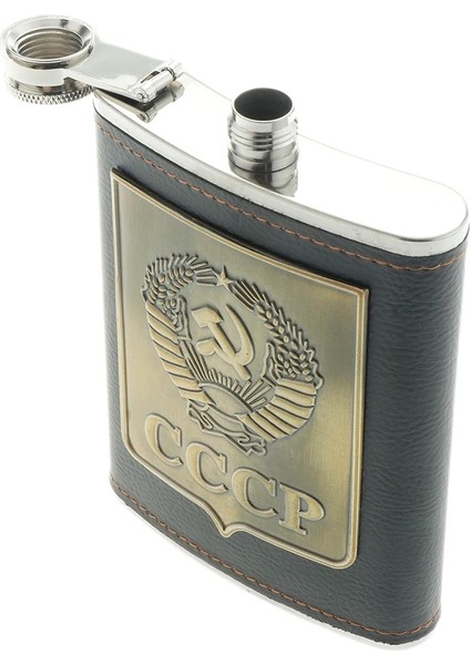 Kırmızı Kahverengi 8 Oz Rusya Yüksek Dereceli Cep Şişesi Içme Viski Şarap Likör Alkol Şişesi Flagon Viski Şişesi Alkol Flagon Drinkware (Yurt Dışından)