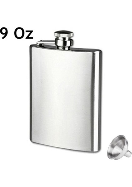 9 Oz Paslanmaz Çelik Askeri Flagon Hip Likör Şişesi Viski Alkol Cep Şarap Şişesi Hip Mataralar Drinkware Beyefendi Aksesuarları (Yurt Dışından) fiyatları