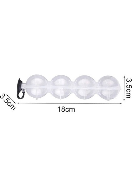 Siyah S-18X3.5X3.5CM 4 Delik Buz Küpü Makinesi Yuvarlak Buz Hokeyi Kalıp Viski Kokteyl Votka Topu Buz Kalıp Bar Parti Mutfak Buz Kutusu Dondurma Makinesi Aracı (Yurt Dışından)