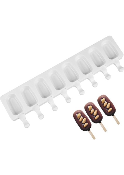 Stil 8 Gıda Sınıfı Silikon Dondurma Kalıp Popsicle Kalıpları Dıy Ev Yapımı Tatlı Dondurucu Meyve Suyu Buz Küpü Makinesi Kalıp Mutfak Aletleri (Yurt Dışından) modelleri