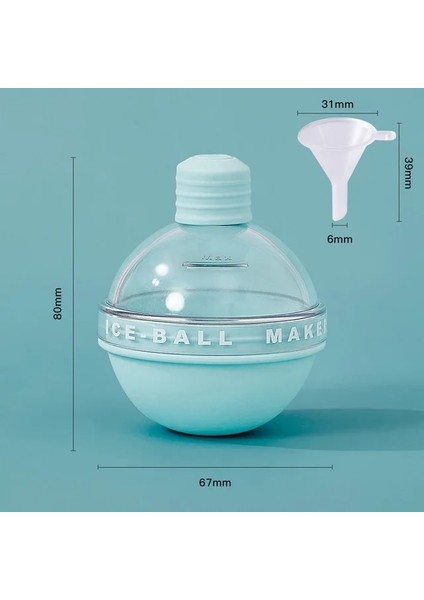 Mavi Huni ile 8x6.7 cm Yaratıcı Buz Topu Kalıbı Viski Küresel Buz Küpü Ampuller Buz Kalıp Gıda Sınıfı Silikon Buz Tepsisi Ev Yapımı Dıy Buz Topu Kalıbı (Yurt Dışından)
