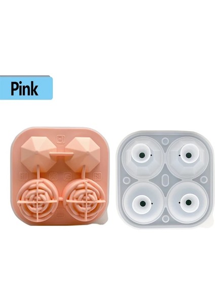 Pembe Elmas Buz Küpü Tepsi Gül Şekilli Viski Kokteyl Buz Kalıpları Silikon Kolay Bırakılan Buz Topu Makinesi Kapaklı (Yurt Dışından) fiyatları
