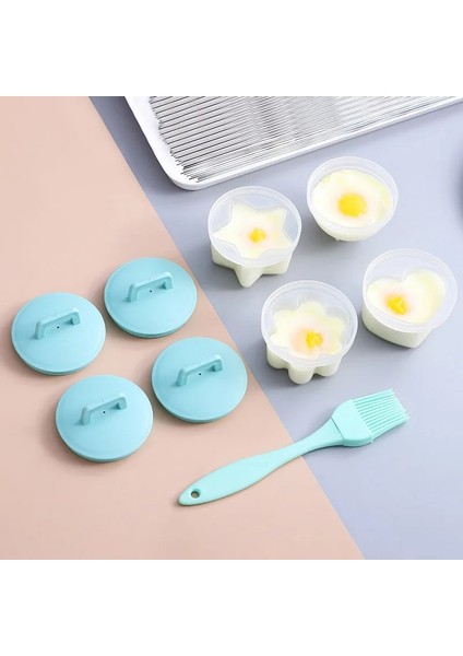 4 Adet Mavi A 4 Adet/takım Kalp Yumurta Kaynatıcı Kapaklı ve Fırça Pişirme Pişirme Aracı Yumurta Kalıp Formu Şekillendirici Omlet Kalıp Mutfak Alet Aksesuarları (Yurt Dışından) indirimleri