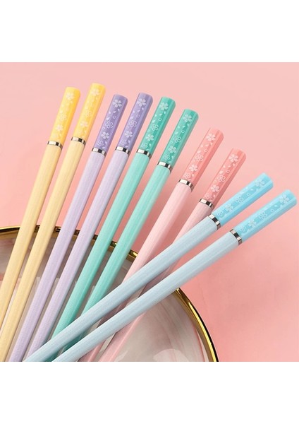 1 Çift-2 1 Çift Renkli Sakura Çubuklarını Yeniden Kullanılabilir Fiberglas Suşi Çubukları Bulaşık Makinesinde Yıkanabilir Çok Renkli Mutfak Aletleri Ramen Pişirme Için (Yurt Dışından)