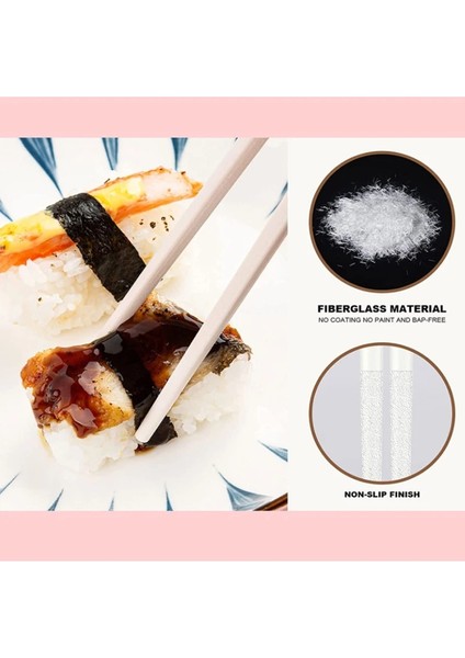 1 Çift-2 1 Çift Renkli Sakura Çubuklarını Yeniden Kullanılabilir Fiberglas Suşi Çubukları Bulaşık Makinesinde Yıkanabilir Çok Renkli Mutfak Aletleri Ramen Pişirme Için (Yurt Dışından)