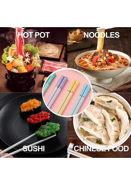 1 Çift-2 1 Çift Renkli Sakura Çubuklarını Yeniden Kullanılabilir Fiberglas Suşi Çubukları Bulaşık Makinesinde Yıkanabilir Çok Renkli Mutfak Aletleri Ramen Pişirme Için (Yurt Dışından)