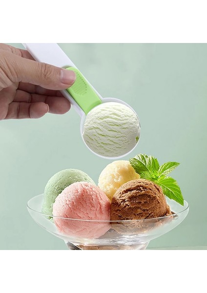 1 Adet Çok Fonksiyonlu Dondurma Kaşık Yığını Plastik Çift Amaçlı Dondurma Topu Yığını Dondurma Kepçe Meyve Kaşığı Topu Kepçe (Yurt Dışından)