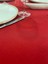 Polyester Keten Dertsiz Masa Örtüsü Kırmızı + 12 Peçete 2