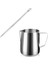 Latte Seti 2li Süt Potu 500 ml + Latte Art Kalemi Çubuğu Süt Köpürtme Latte Potu Latte Art Çubuğu 2