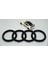 Audi A3 A4 A5 A6 Ön Panjur Izgara Halka Parlak Siyah Abs Logo Amblem 5