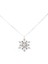 925 Ayar Gümüş Çiçekli Kar Tanesi Kolye, Beyaz Taş 3