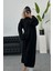 Kadın Siyah Oversize Model Uzun Elbise 1