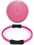 Pilates Egzersiz Çemberi ve Full Tırtıklı Pembe Twister Disk Bel Inceltici Disk Plates Pilates Seti 1