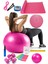 14 Lü Pilates Seti Topu 3 Lü Pilates Bandı Dambıl Minder Atlama Ipi Twister Aerobik Adımsayar Pembe 1